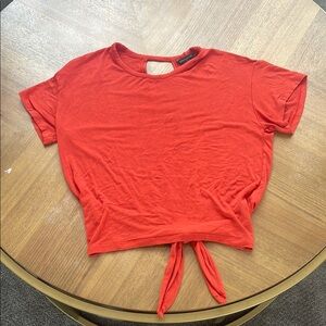 Women's Red Tie-Back Top